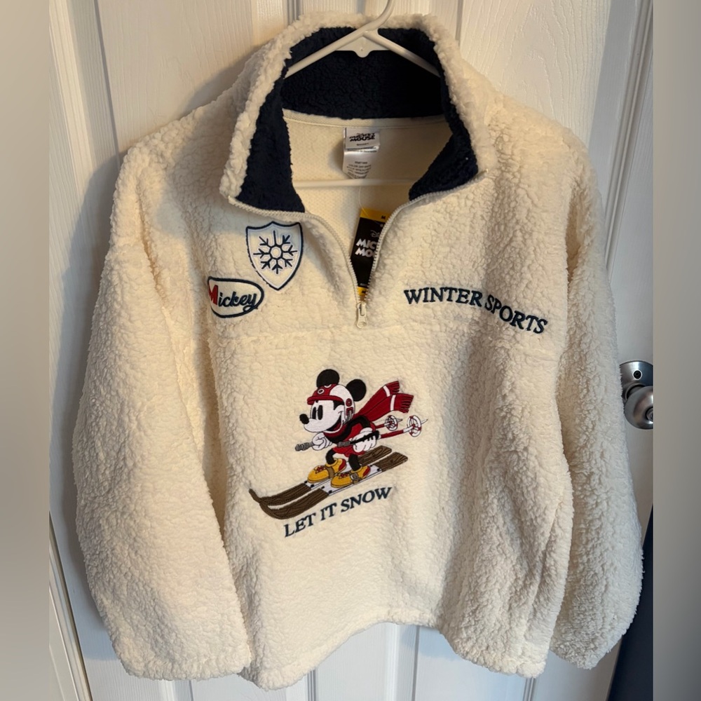 Disney Mickey Sherpa Pullover, Women's Sizes Small, large, XL or XXL NWT